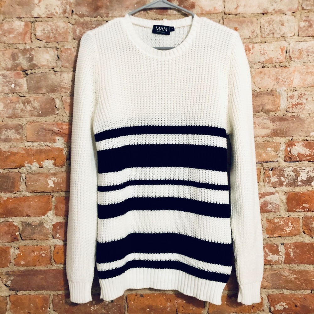 ASOS Men’s black and off-white sweater